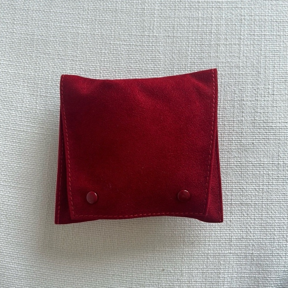 NWOT Cartier Red Microsuede Travel Pouch - Picture 2 of 3